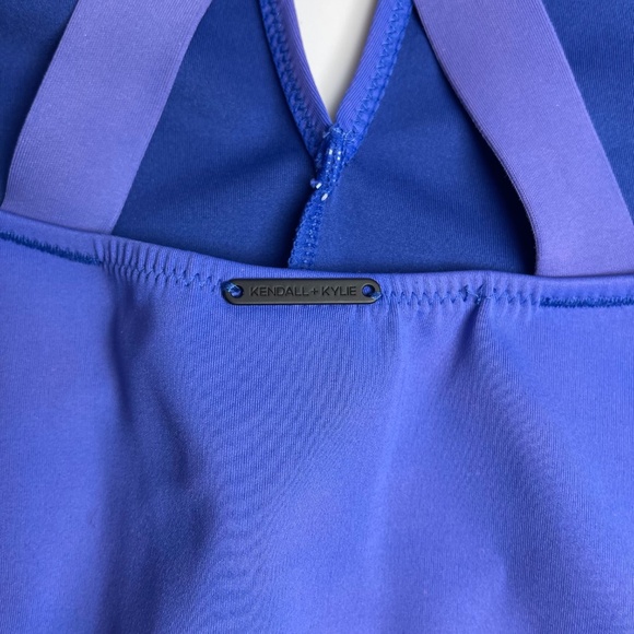 Blue Deep V-Neck One-Piece Swimsuit/Bodysuit - Size Small - Excellent Condition - Picture 3 of 4